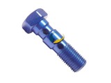Hohlschraube doppelt M10x1,00mm blau - Stahlflex Kupplungsschlauch